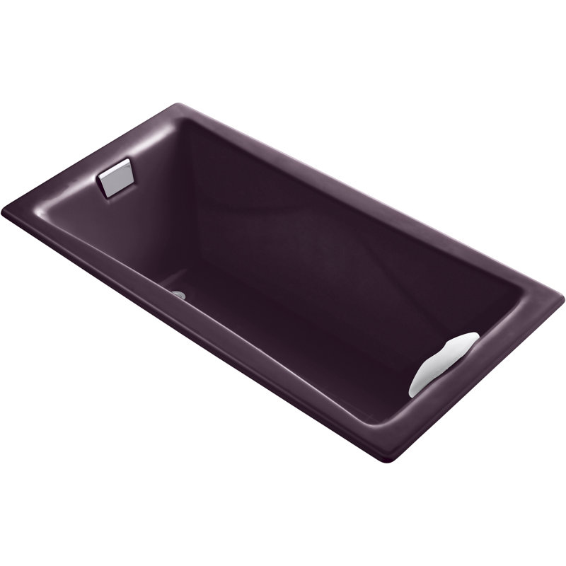 Tea-for-Two 72" x 36" Soaking Bathtub, Black Plum