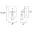 1 - Light LED Armed Sconce
