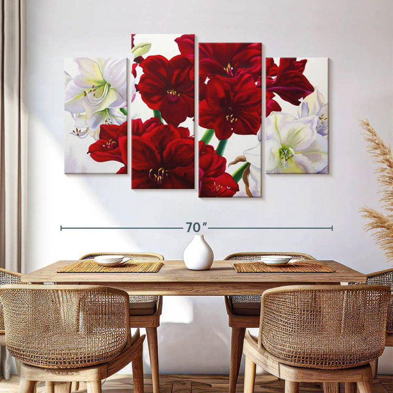 Harnek Red And White Amaryllis
