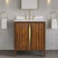 Meuble-lavabo en marbre blanc Carrara de 30 po Klangenc
