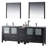 Mance 84.88 " W Freestanding Standard Double Vanity Bathroom Vanity With Ceramic Top with Mirror-24551142