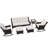 6-Piece Outdoor PE Brown Wicker Rattan Wide Armrest Rocking Chair Seating Group Patio Conversation Set with Olefin Thick Cushions-92633839