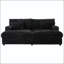 Très grand canapé-lit double avec ports USB, porte-gobelets et fausse fourrure de lapin-133353660