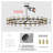 48-Inch Luxury Double Ring Crystal Chandelier - Modern Black Iron LED Ceiling Light for Dining Room & Living Room Decor