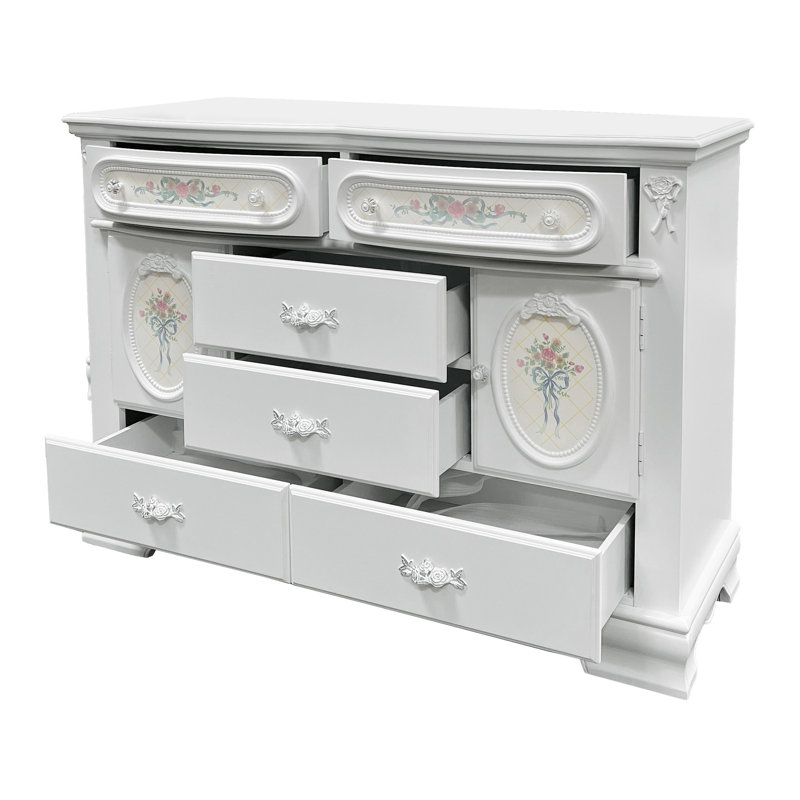 Commode avec porte, finition blanche