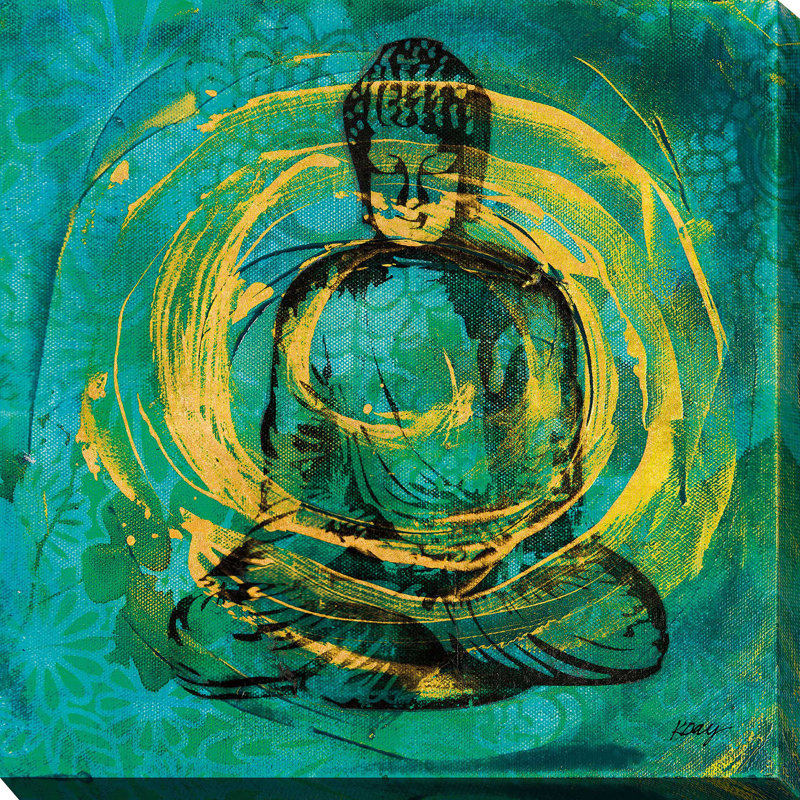 «Centered Buddha (Square)» par Kellie Day, reproduction, Toile tendue, H 24 po x l 24 po x P 1,5 po