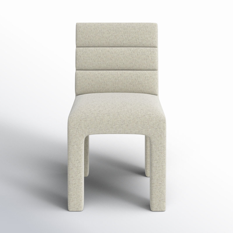Shepha Tufted Side Chair, Taupe Chenille