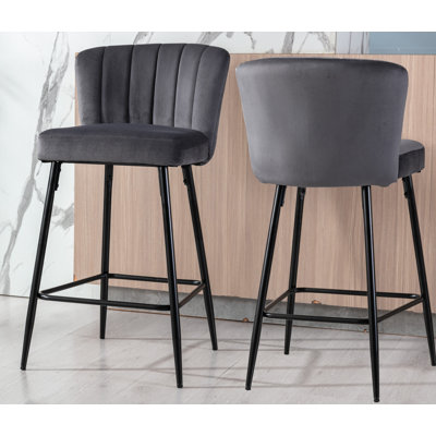 Catharina Upholstered Counter Stool with Metal Frame