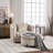 Upholstered  Swivel Barrel Armchair With Ottoman-48643591