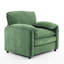 High Back Chenille Chair With Double-Layer Cushion - 36.59" Height Accent Reinforced Metal 35.4