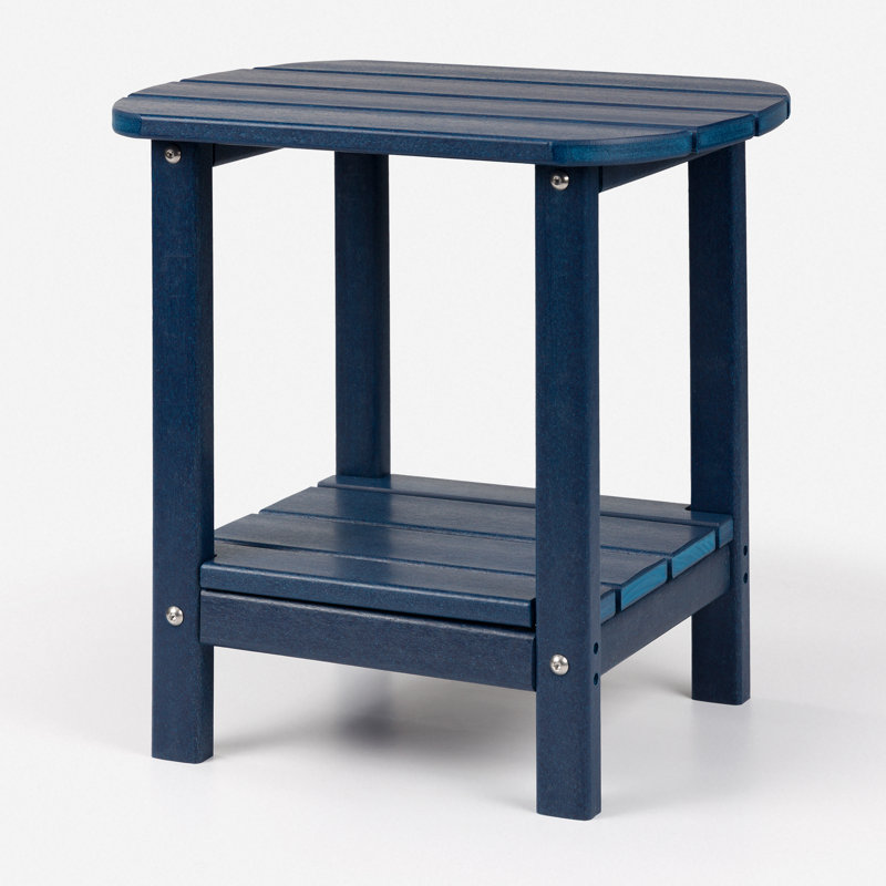 Deerfiled Rectangular 35.5cm L Outdoor Side Table, Blue