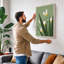 White Flowers Rising Botanical - Wrapped Canvas-1275150117-1275150136