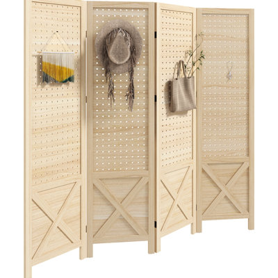 Cloison d'intimité en bois naturel - Séparateur de 4,7 pi pour salon