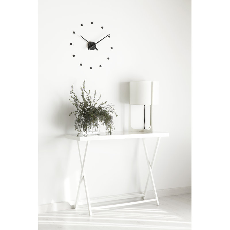 OJ Analog Wall Clock, Black, Small
