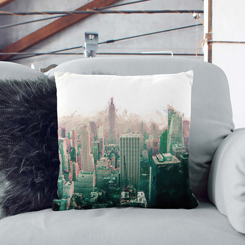 Square Throw Cushion, White, 55cm H x 55cm W x 20cm D