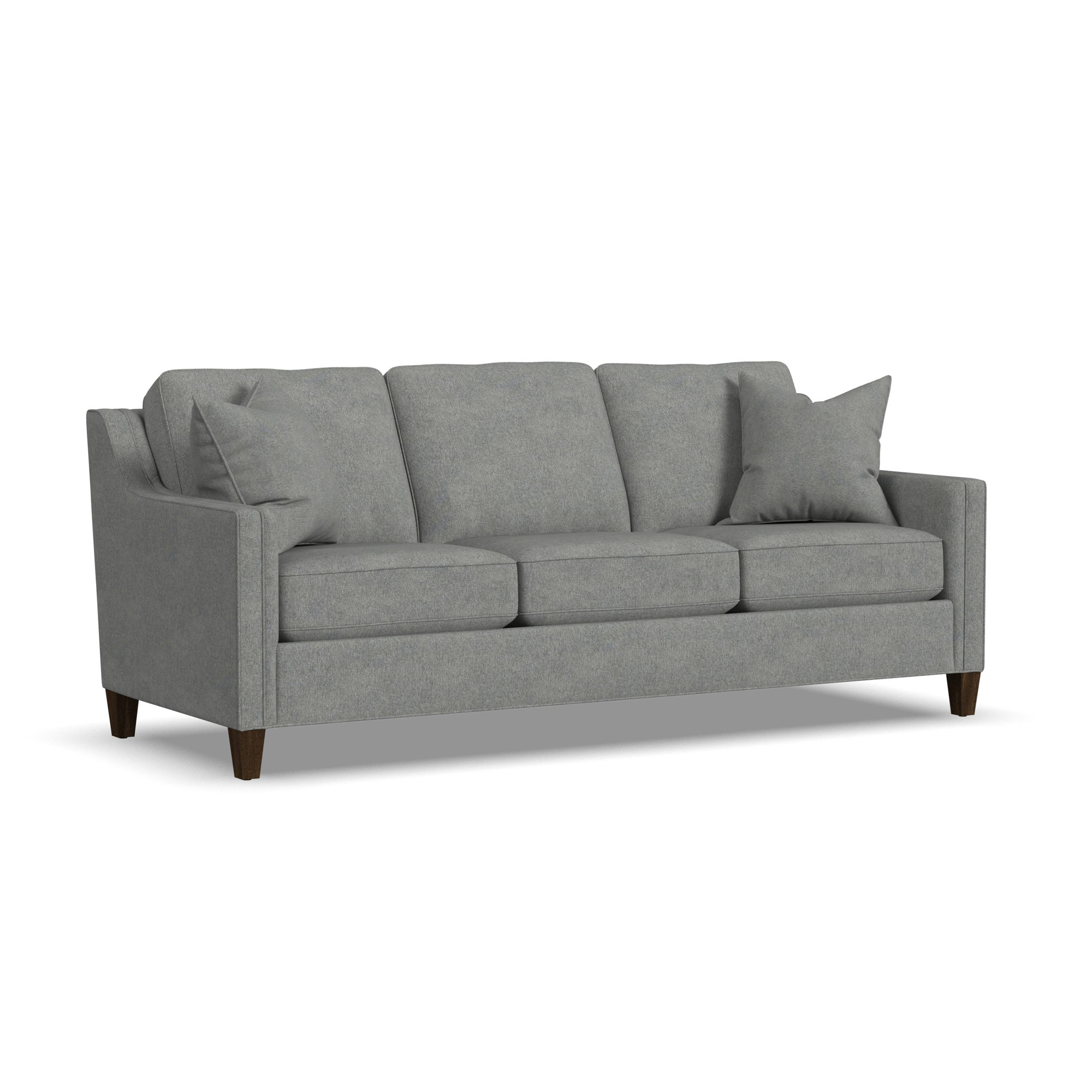 Finnegan Sofa, Pebble Silver Polyester Blend