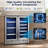 30" Wine and Beverage Refrigerator 33 Bottle & 130 Cans Built-in Wine Cooler with Four Handle Dual Zone