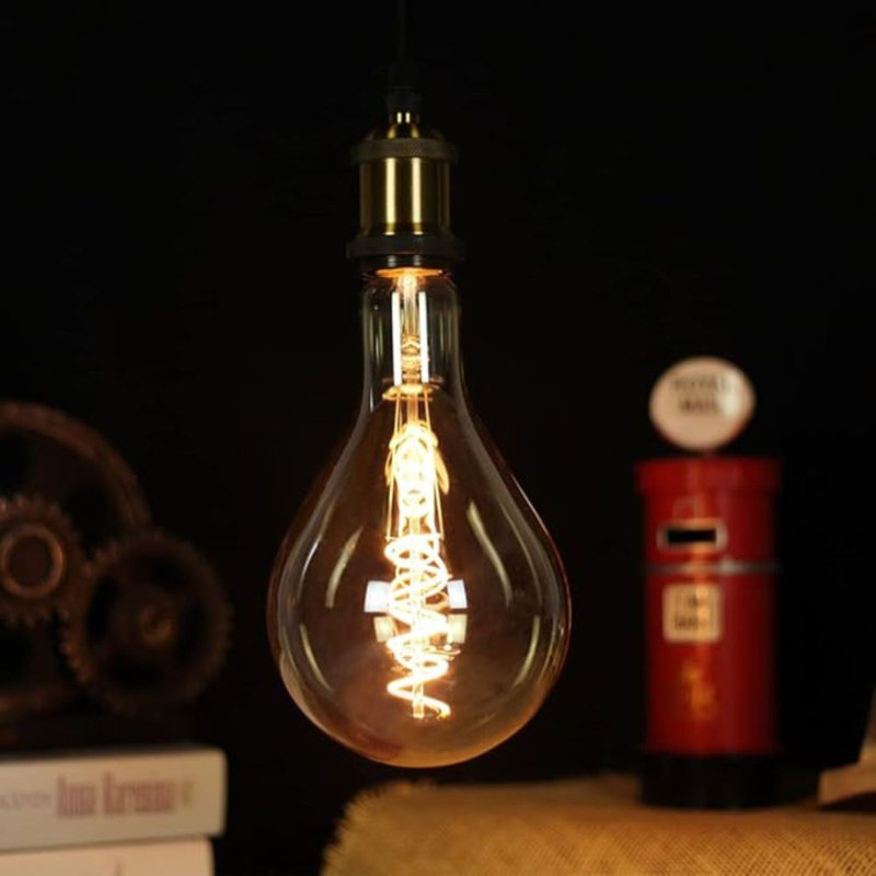 Oversized Amber Zigzag Edison Bulb