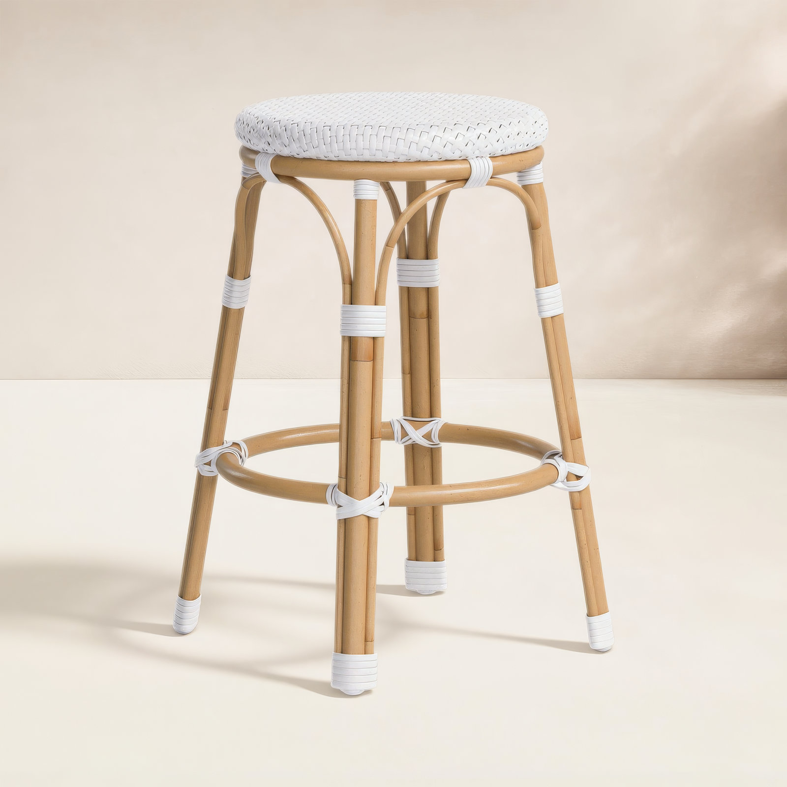 Ellie Patio Bar Stool, White