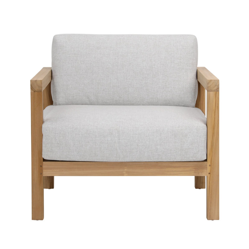 Chaise d'appoint rembourrée Boe, gris clair