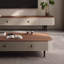 Table à thé en bois massif au design minimaliste-105271533