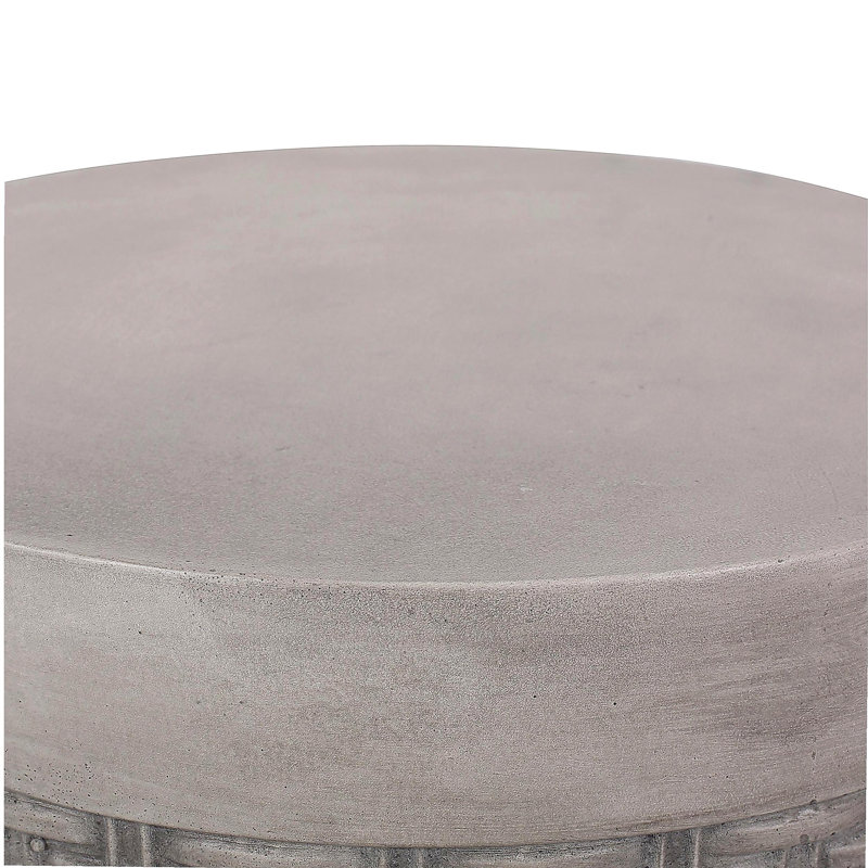 Table d'appoint d'extérieur ronde en béton