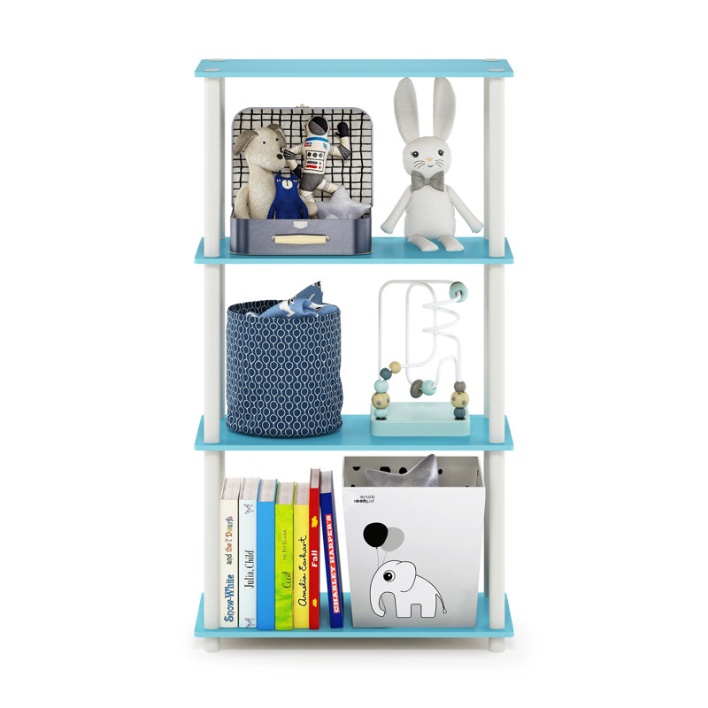 Johnston Plastic Etagere Bookcase, Light Blue/White
