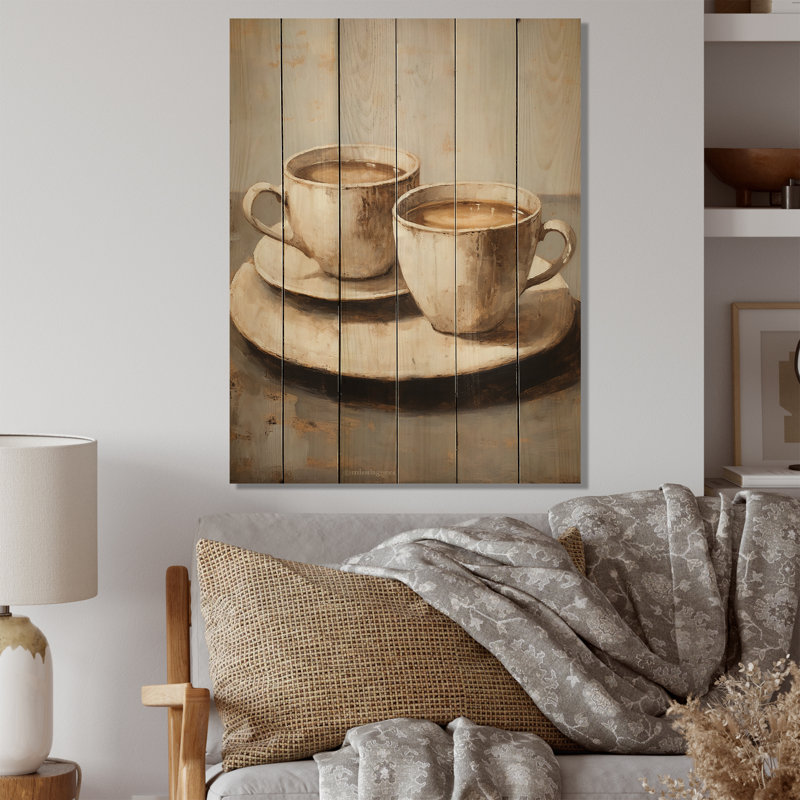 «Food Coffee Tea IV», impression sur bois naturel, H 32 po x l 24 po x P 0,78 po