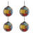 Farbstudie Quadrate 4'' Handmade Glass Ball Ornament