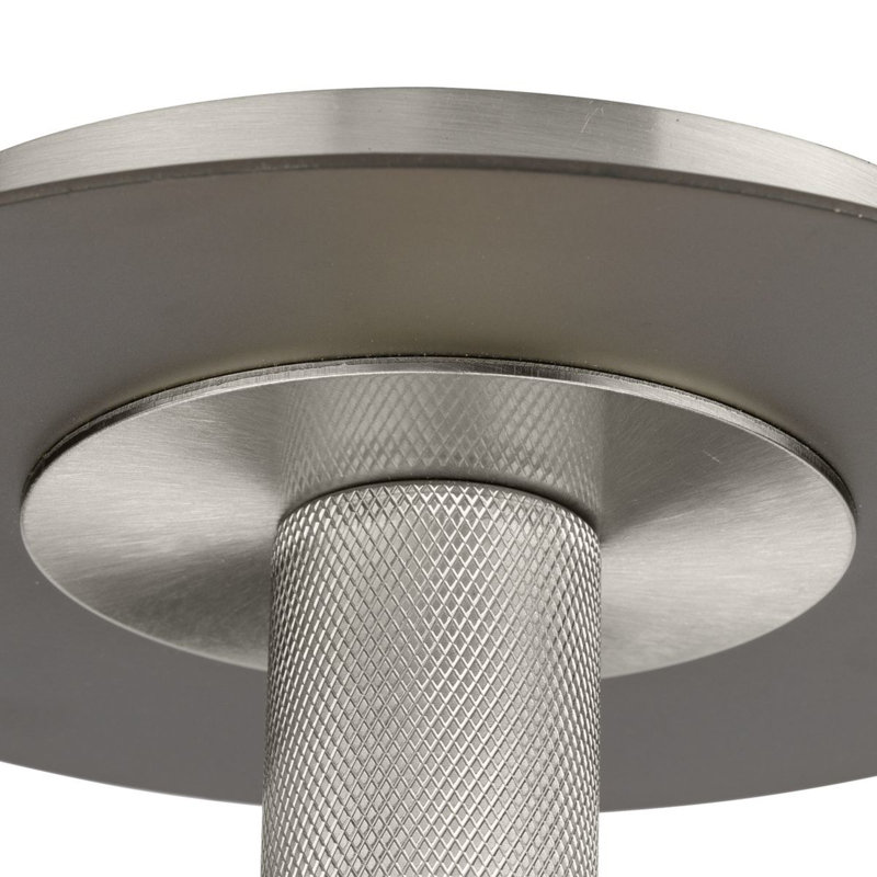 Plafonnier semi-encastré Saulo, Nickel brossé