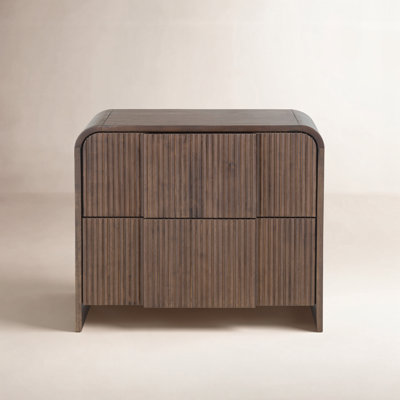 Vitale Reeded Wood 26" Nightstand