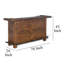 Comptoir de bar autoportant Reggie, bois brun cerise de 78 pouces