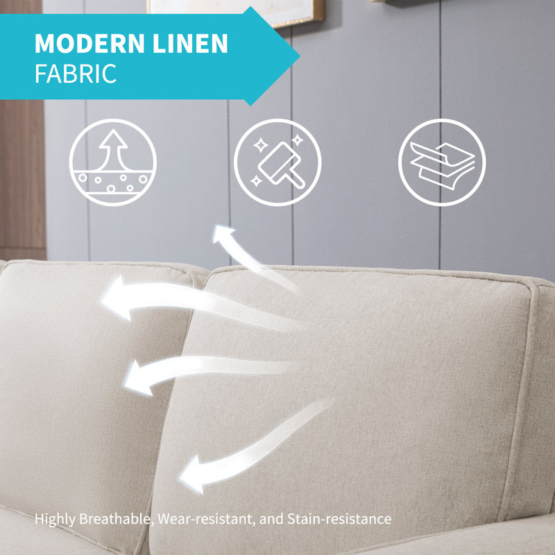Ebern Designs L-Shaped Sofa Bed with Storage Ottoman