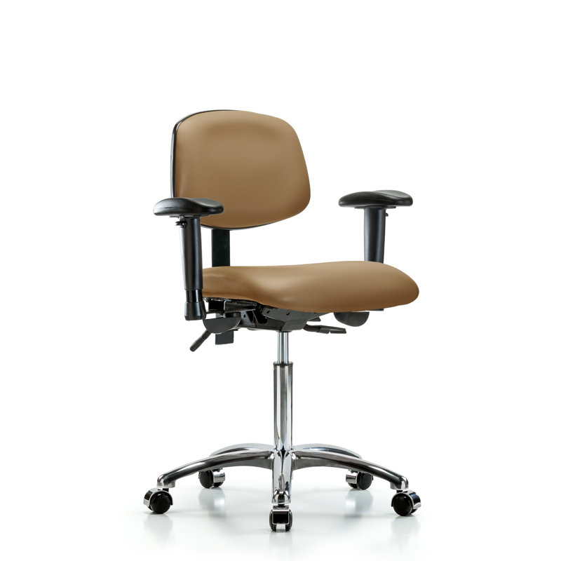 Chaise de travail Shaylee, Roulettes, Inclus, Taupe