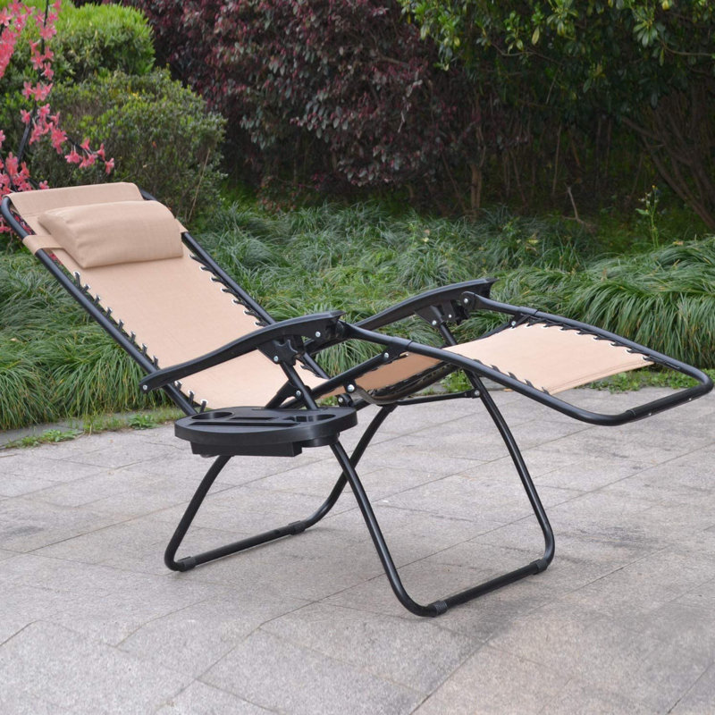Fauteuil inclinable zéro gravité avec coussin Medway, Brun clair