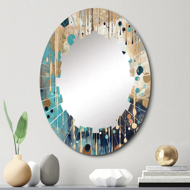Kersley - Miroir mural moderne ovale, 30 po x 20 po