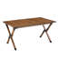 Table pliable en aluminium pour le camping, pique-nique - capacité de 120 lb, brun, aluminium rectangulaire imperméable, facile à assembler à l'extérieur