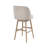Sadie Solid Wood Upholstered Counter Height Or Bar Height Swivel Barstool With Fabric Seat - Set Of 3-112792393-112792394-112792395