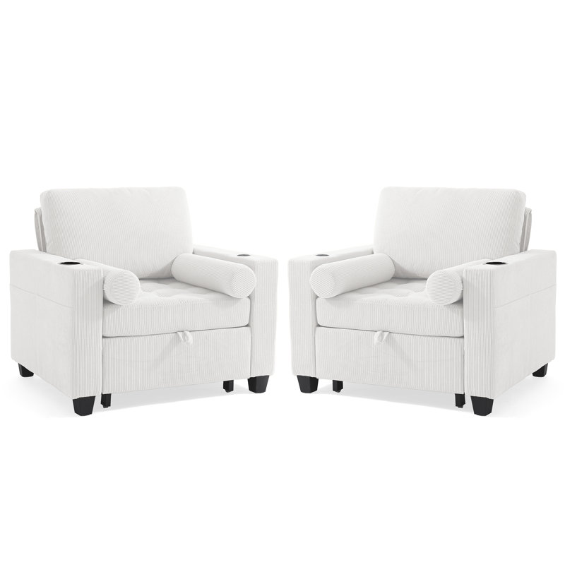 Upholstered Accent Chair, Beige