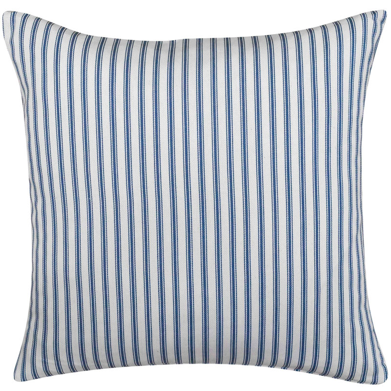 Striped Blue Cushion, 43x43cm, Cover only