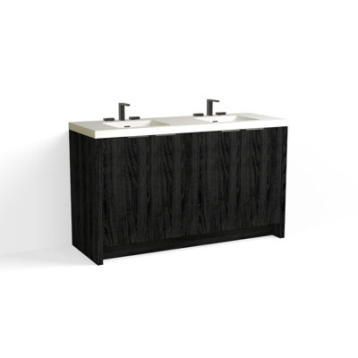 Mesa 60" W Freestanding Double Bathroom Vanity 