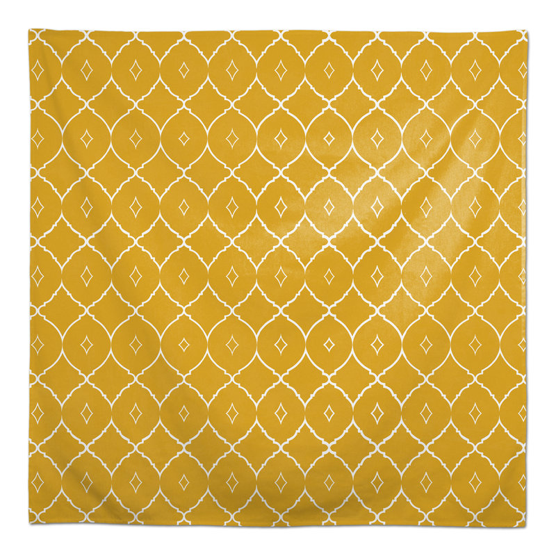 Markieff Geometric Square Tablecloth, Yellow