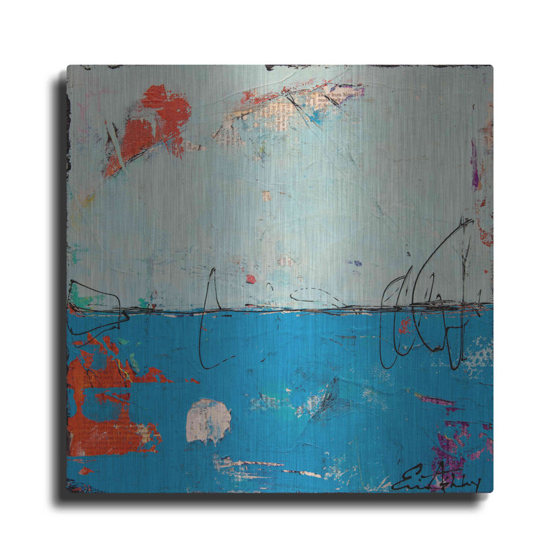 «Red Bound» par Erin Ashley, art mural en métal Red Barrel Studio®, H 12 po x l 12 po