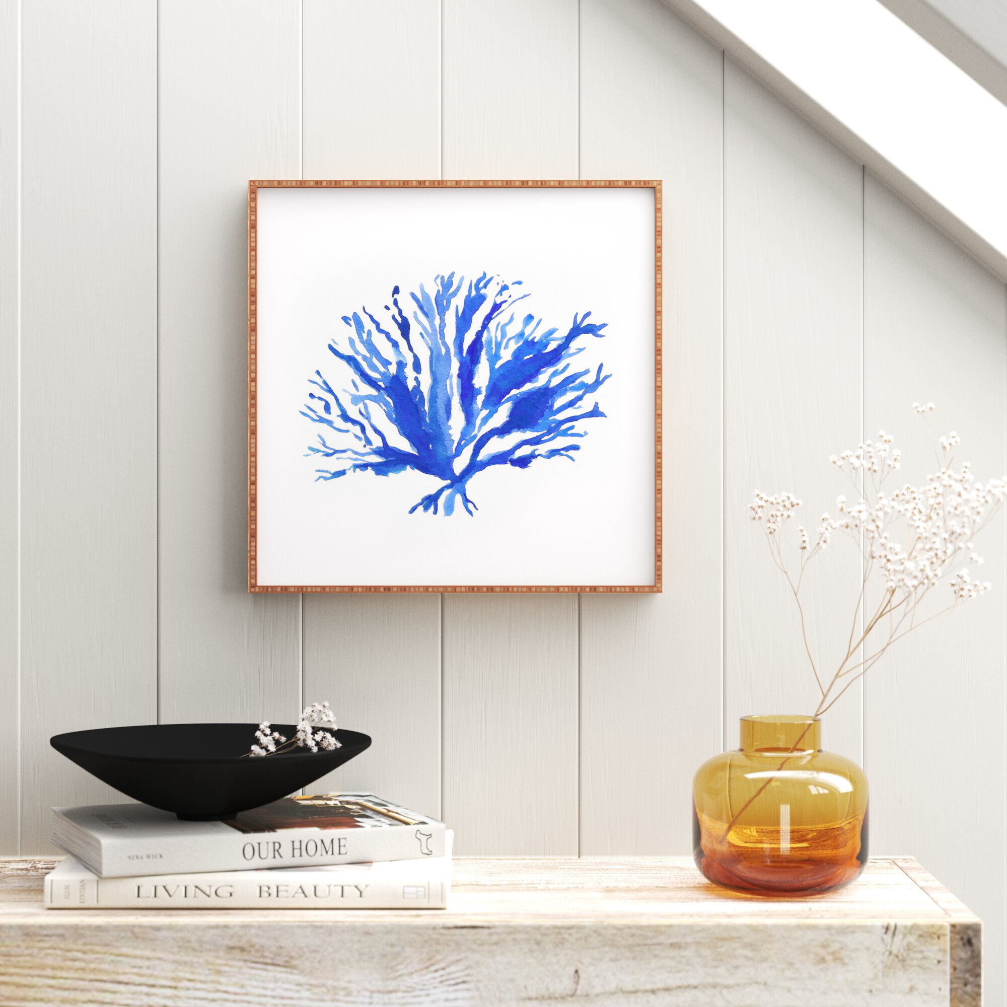 Dovecove Sea Coral Framed On Wood by Laura Trevey Print & Reviews