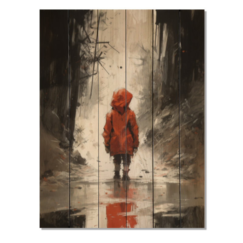 Colorful Child Adventures - Reproduction d'art pour enfants sur bois de pin naturel, H 32 po x l 24 po x P 0,78 po