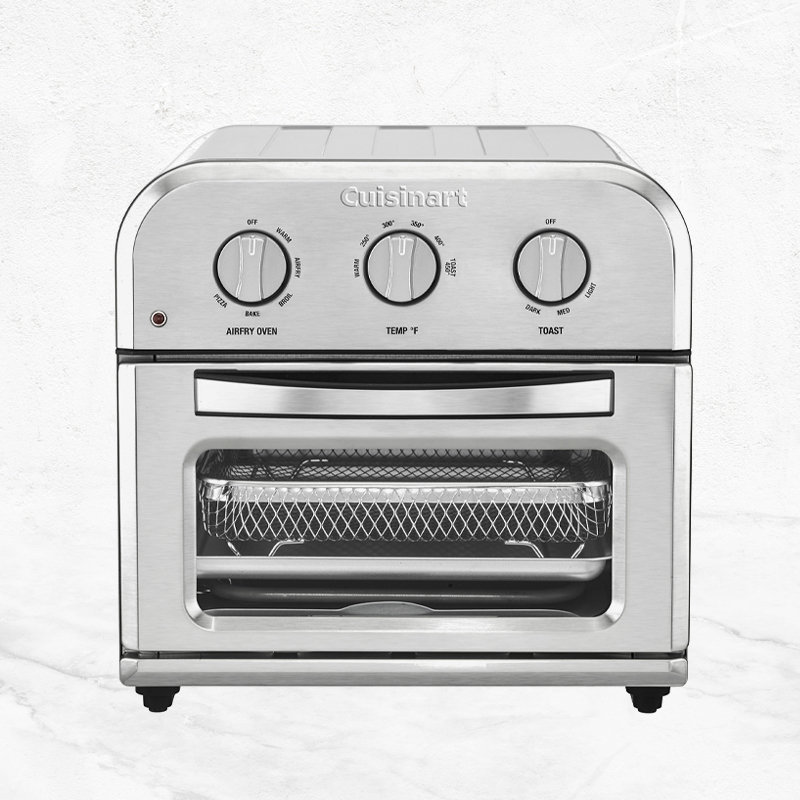 Four grille-pain à friteuse à air compact Cuisinart, moteur de 1800 watts avec fonctions 6-en-1 et large plage de température