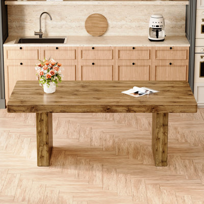 78.7"*39.4" Inches Wood - Grain Dining Table, 29.9" Tall, Multi Functional For Different Situations, Harmonious Interior Fit, Non Slip Stability Needs, Decoration,