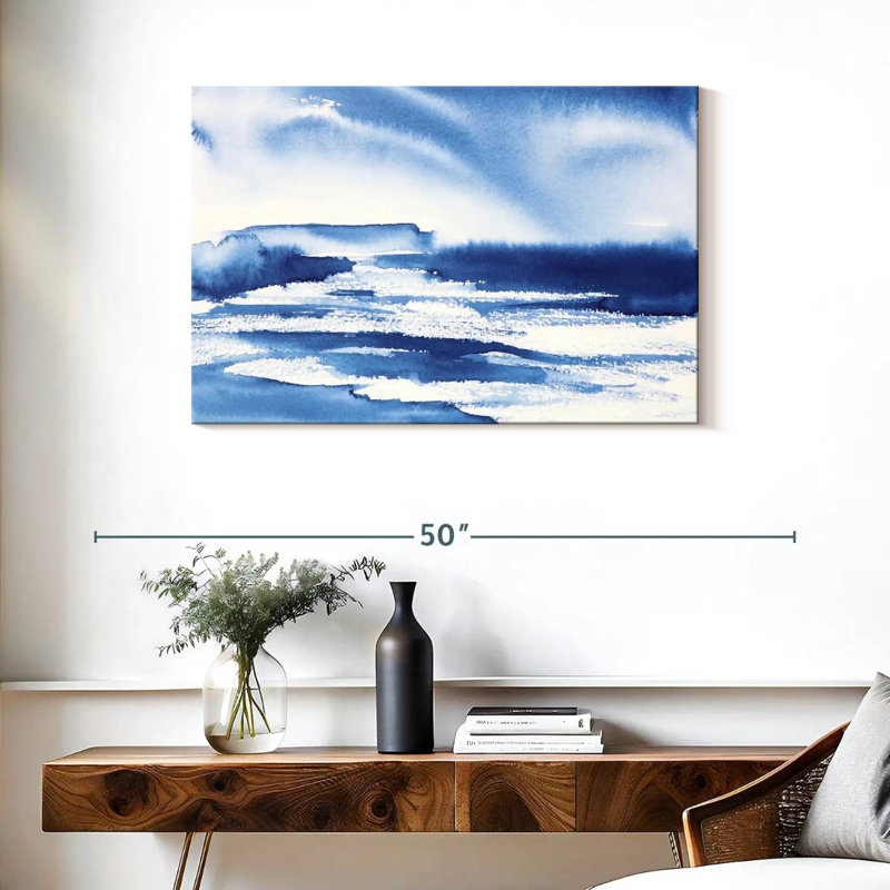 Avery Ocean Blue I, 24" H x 36" W