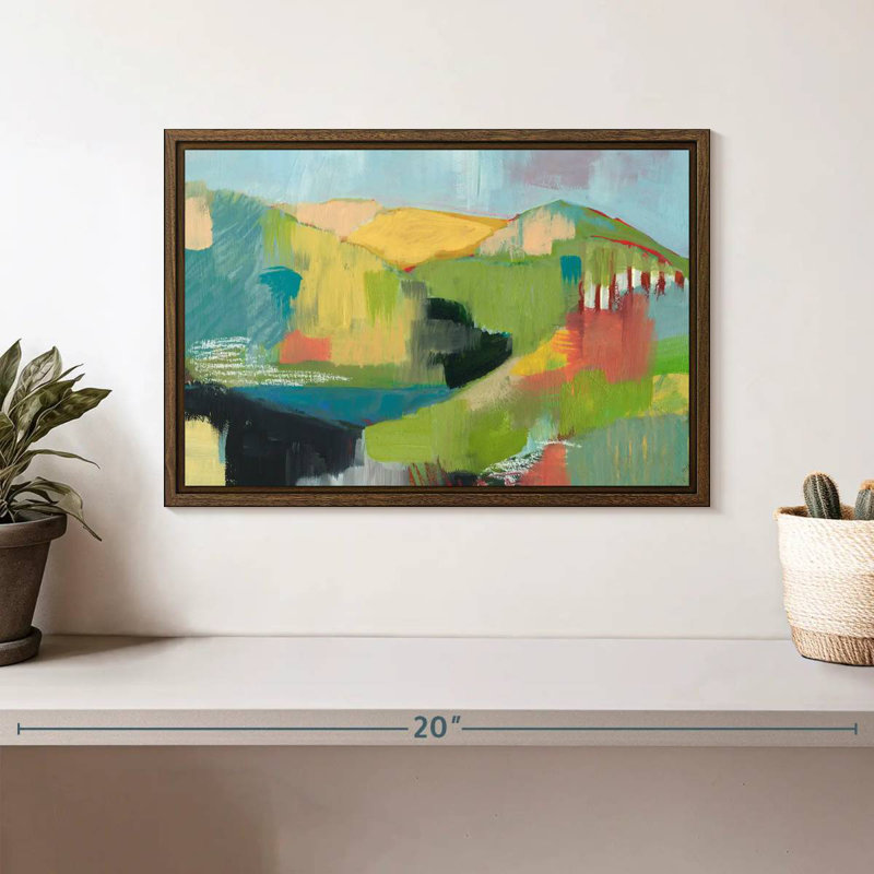 Headlands, 31" X 21", Floating Frame Walnut