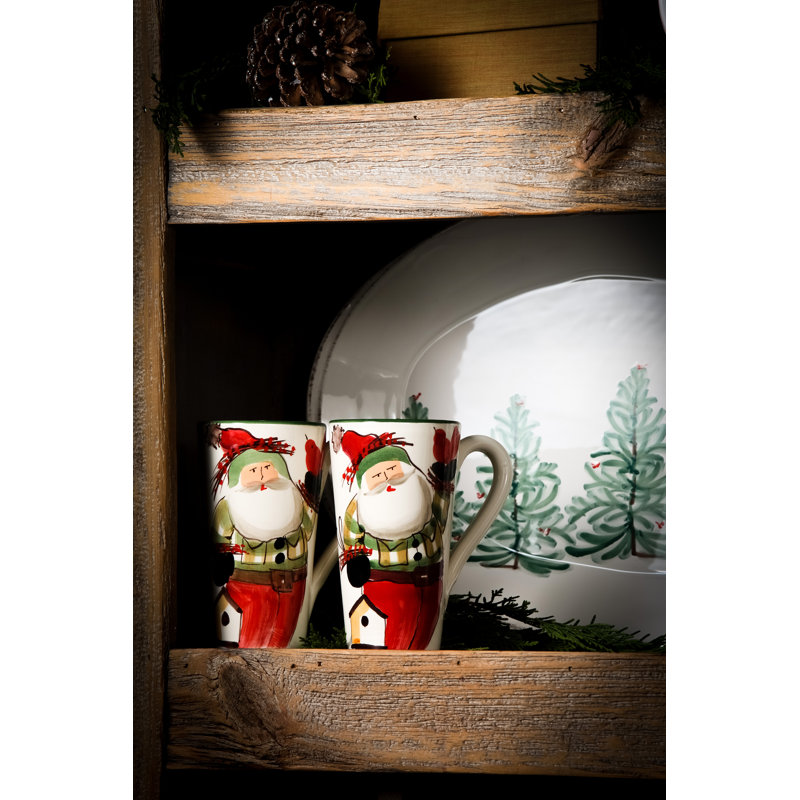 Old St. Nick Earthenware Latte Mug
